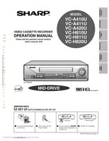 Sharp VCA552 VCR Operating Manual